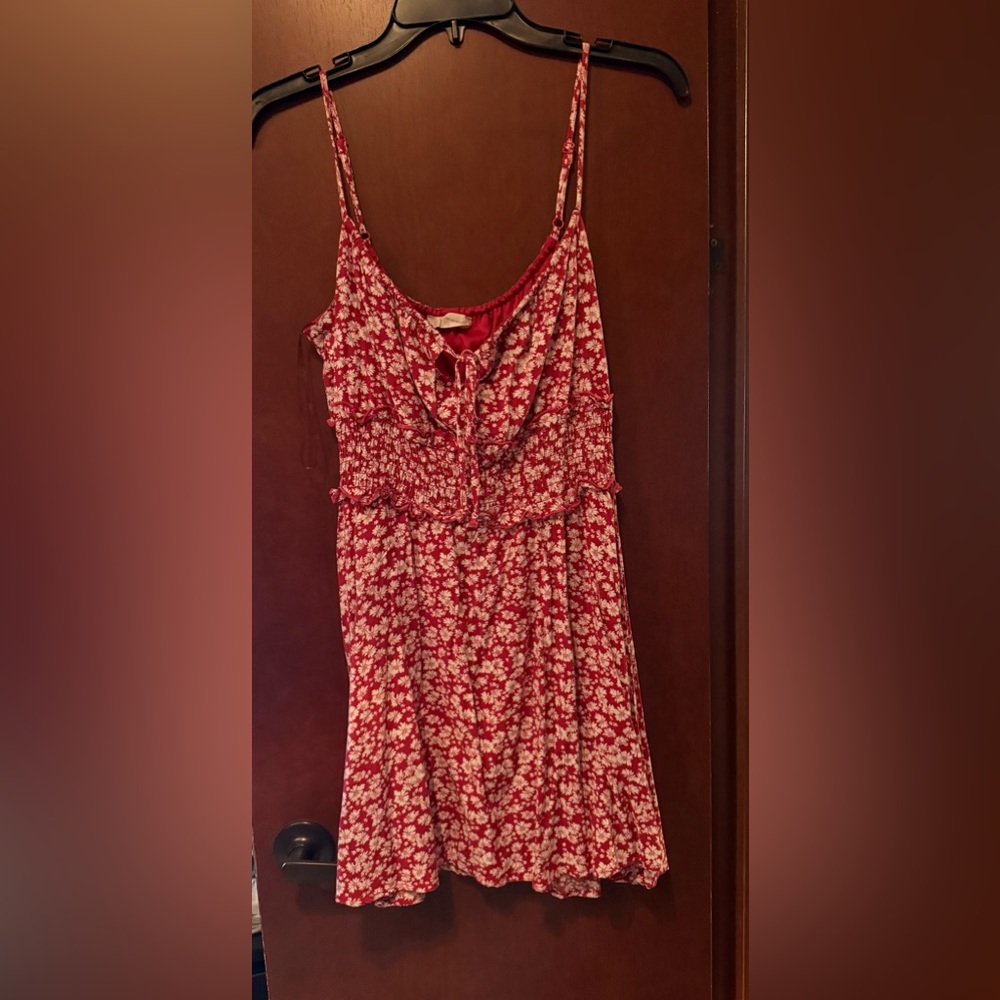 Floral Red Women's Dress